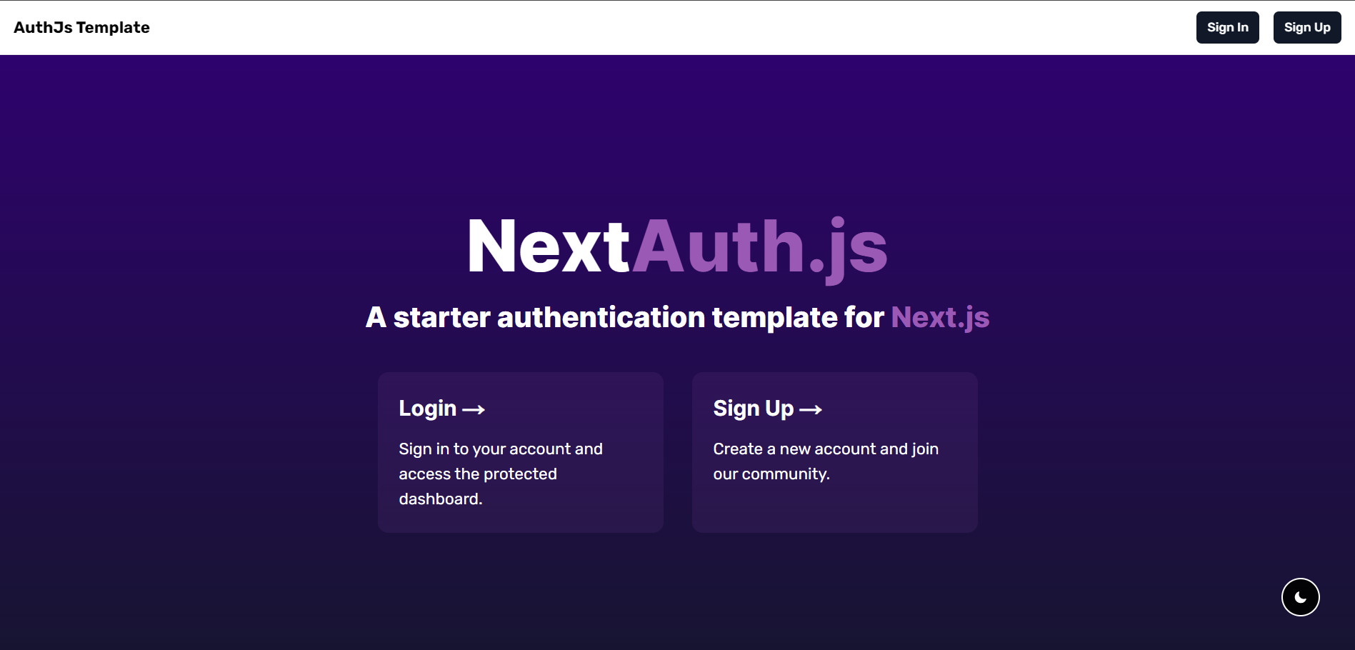 AuthJs Template: A developer-friendly solution for secure authentication in Next.js applications.