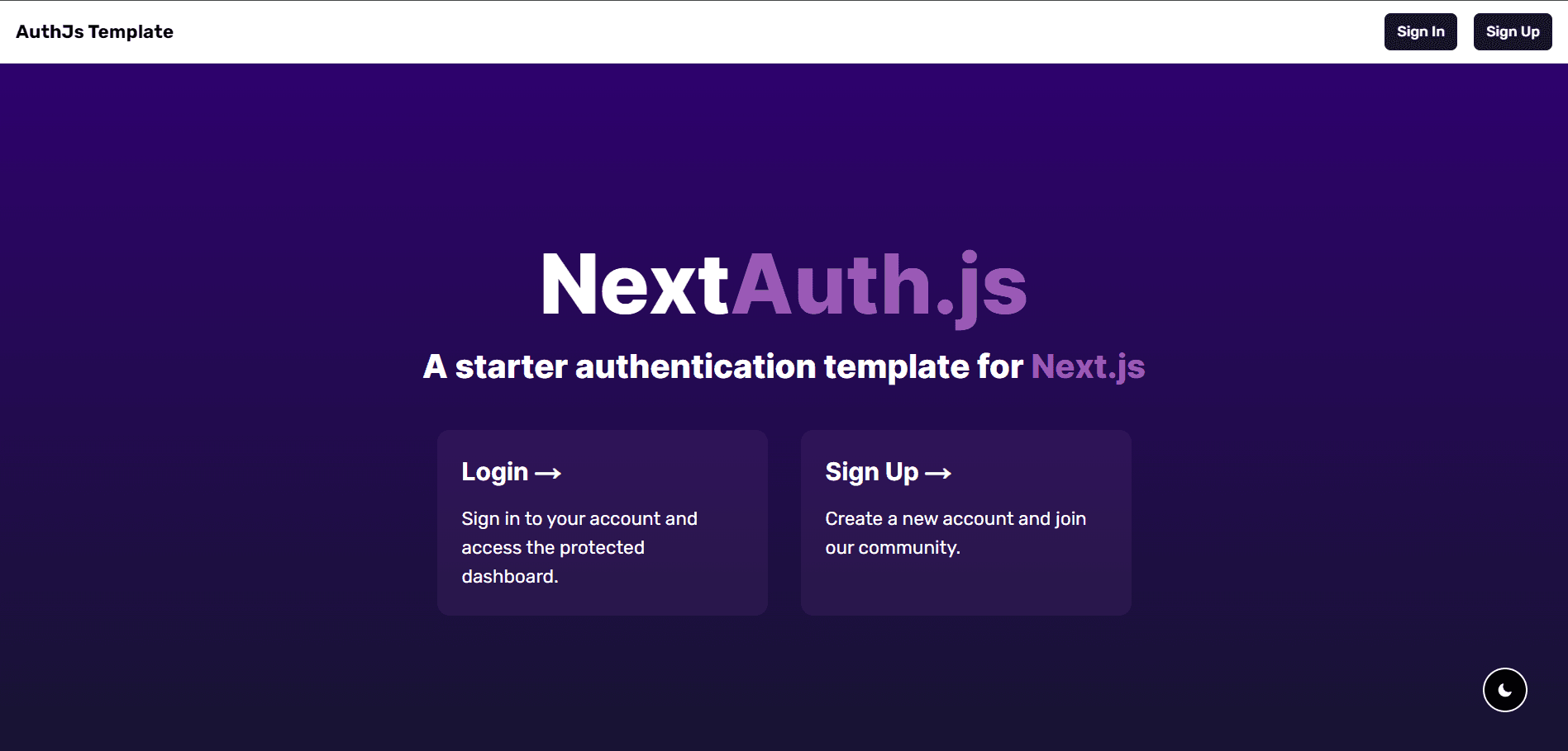 AuthJs Template: A developer-friendly solution for secure authentication in Next.js applications.